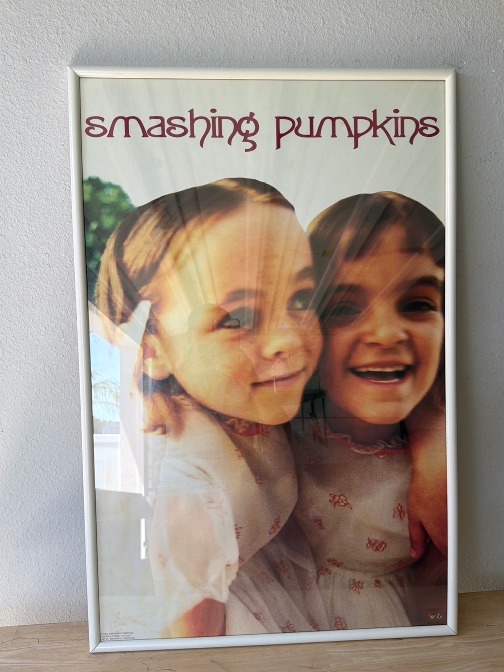 Framed Smashing Pumpkins - White Frame, Red Text